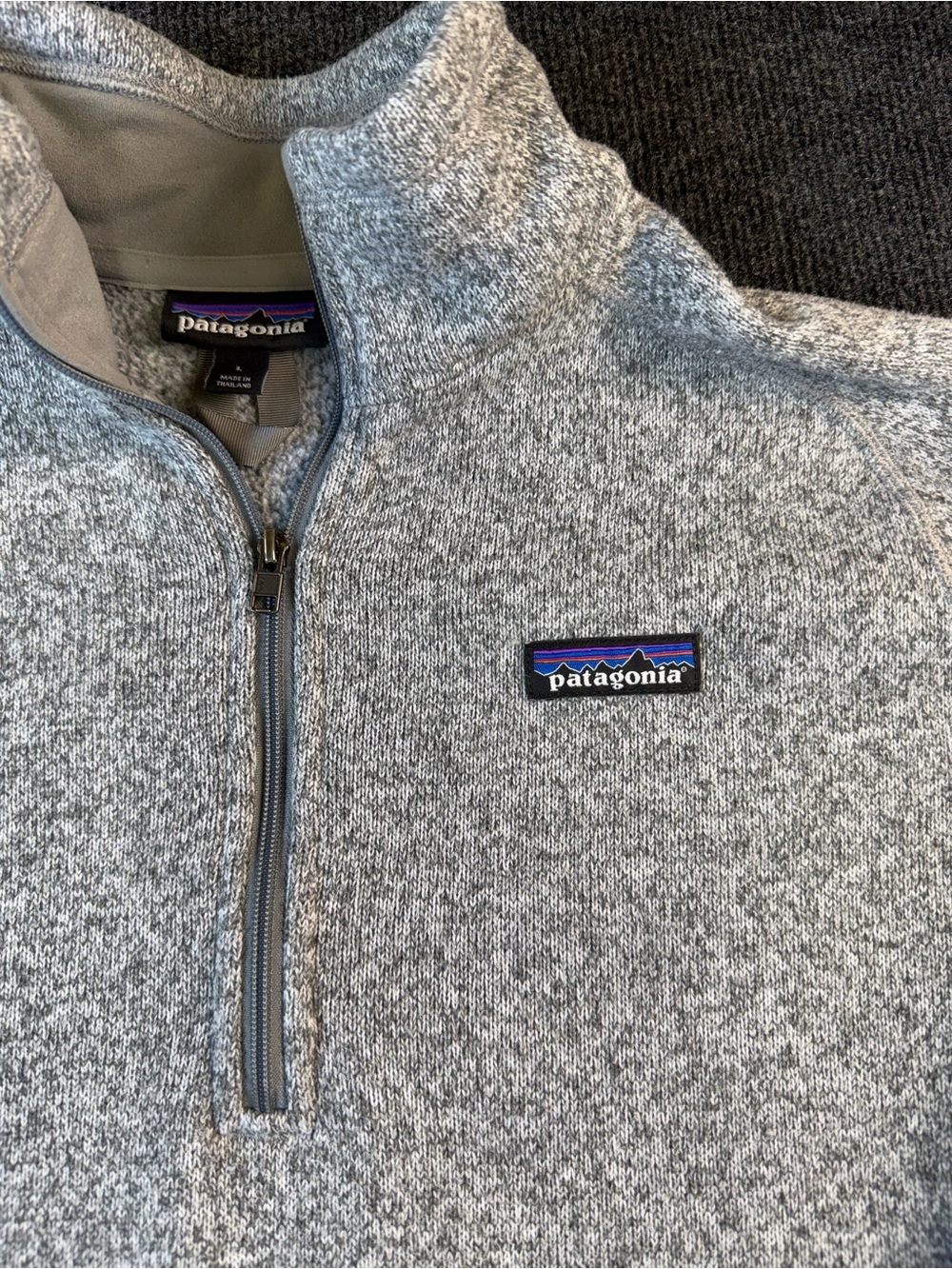 Patagonia Light Gray Women’s Half-Zip Fleece Pullover - Picture 2 of 8